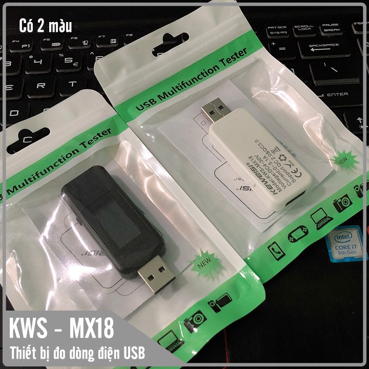 Thiết bị USB test sạc đo nguồn điện KWS-MX18 , đo 4V- 30V / 5.1A Quick Charge 3.0