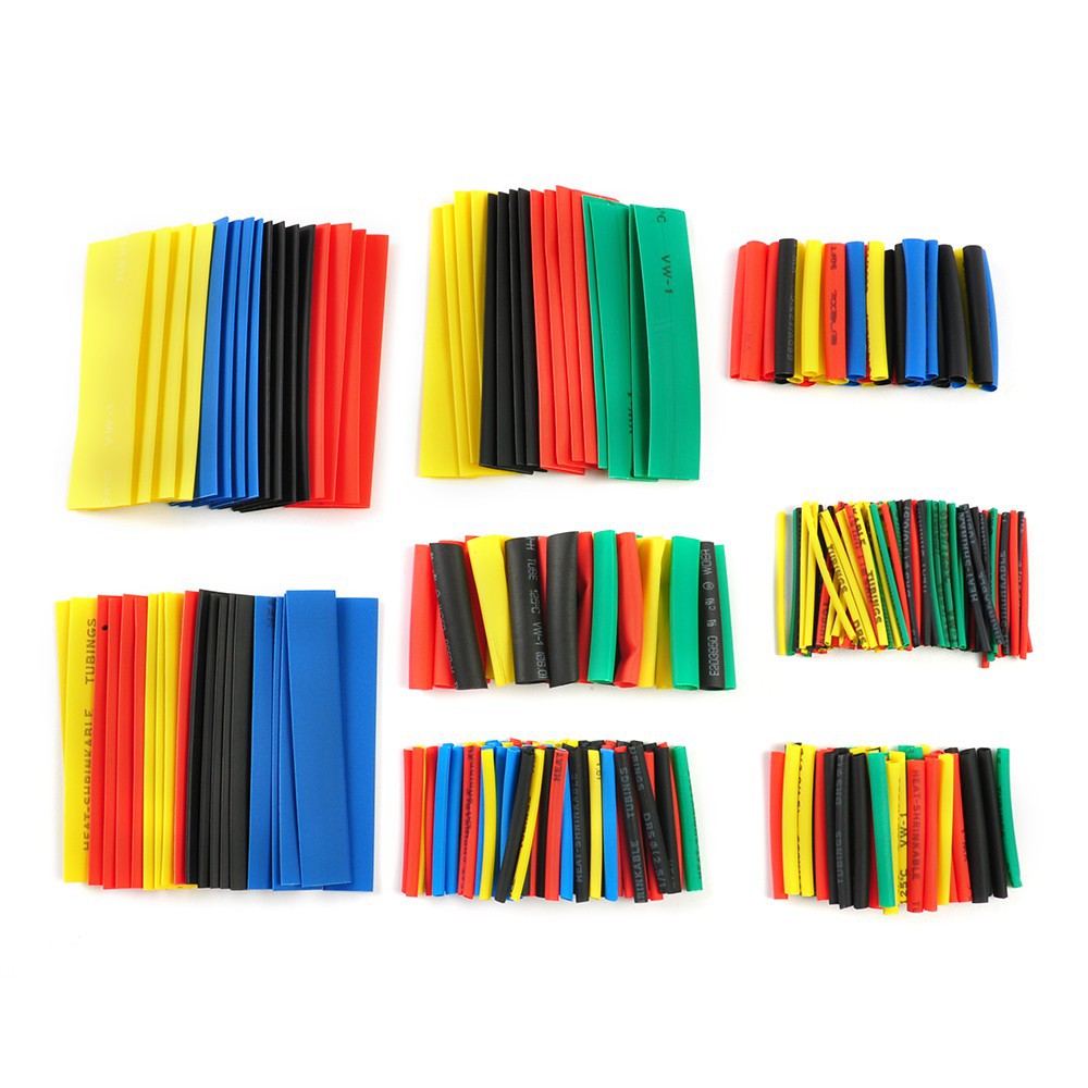 328 ống thu nhiệt bọc các đường dây điện, 5 màu, 8 kích cỡ