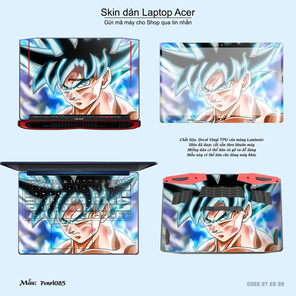 Skin dán Laptop Acer in hình Dragon Ball (inbox mã máy cho Shop)