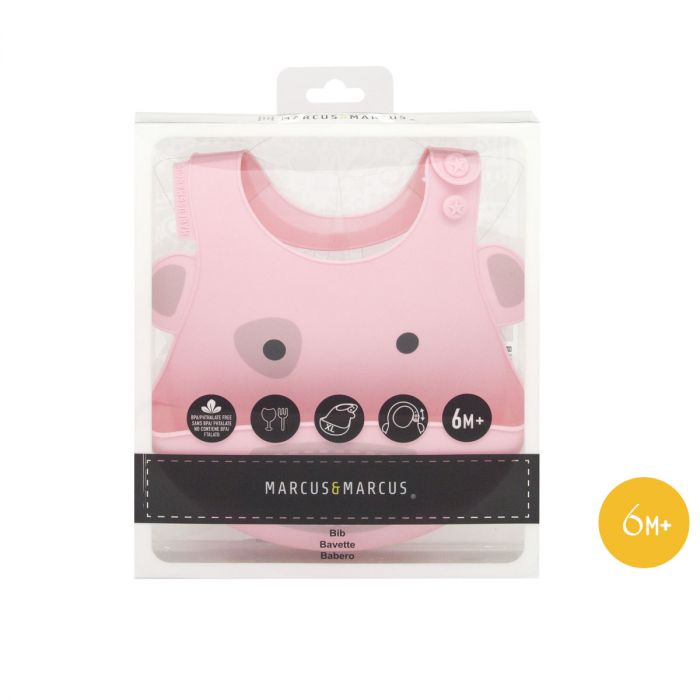 Yếm silicon ăn dặm cao cấp chính hãng Marcus & Marcus an toàn cho bé từ 6 tháng – Pokey - Liin Shop