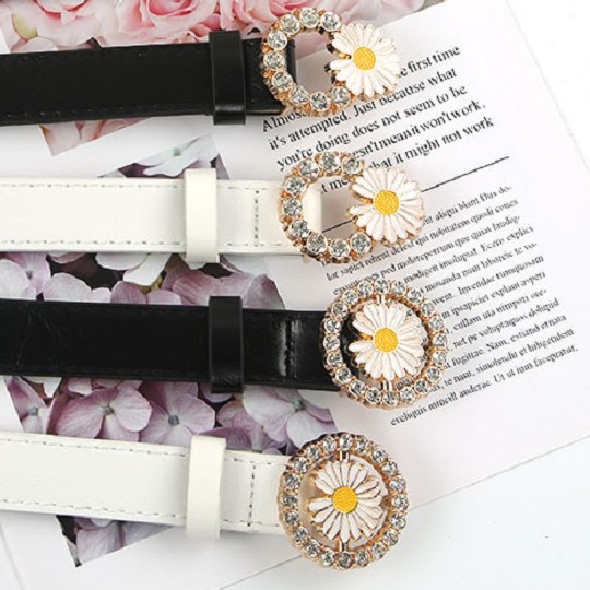 Thắt lưng nịt lưng hoa cúc đá