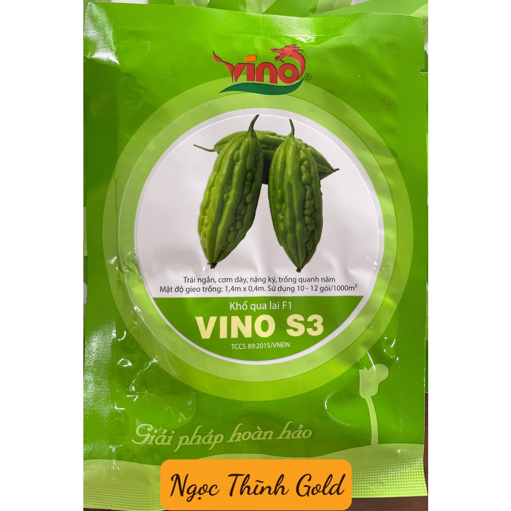 Hạt giống khổ qua lai F1 VINO S3 (20g)- Trái đẹp và năng suất cao