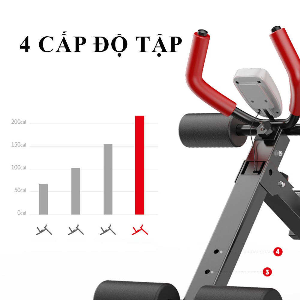 Máy tập cơ bụng đa năng- Máy tập gym tại nhà, dụng cụ tập thể dục đa năng- Chất liệu thép chịu lực BẢO HÀNH 2 NĂM