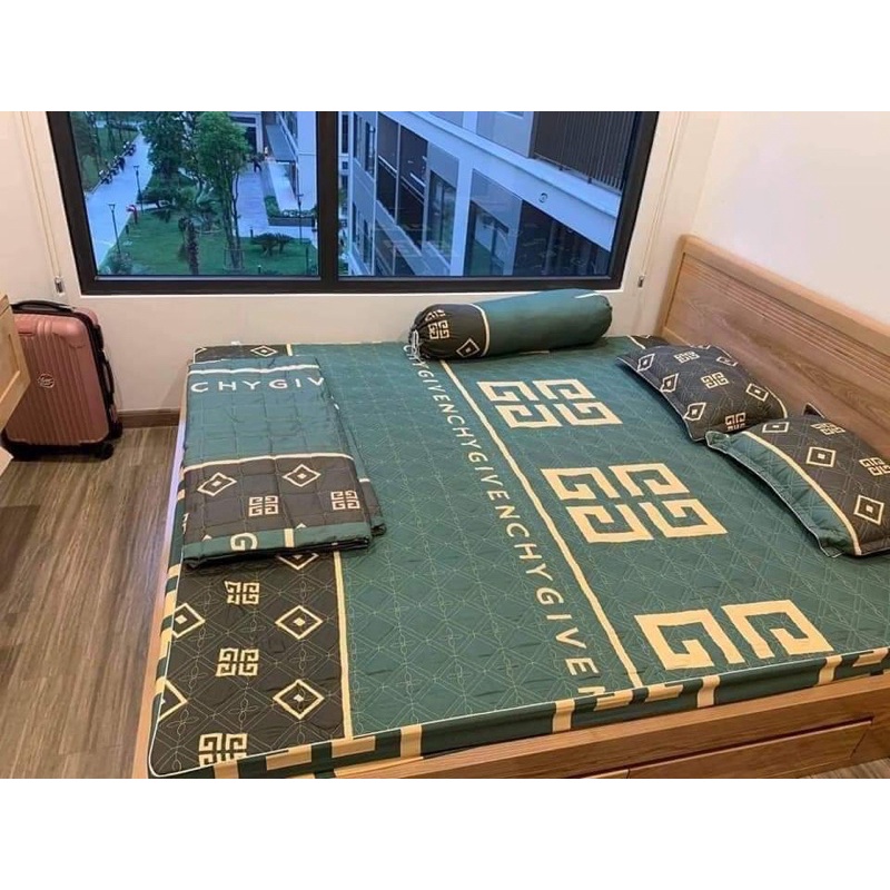 GA VÀ 2 VỎ GỐI TRẦN BÔNG COTTONG POLY DÀY DẶN(đệm cao dưới 20cm)