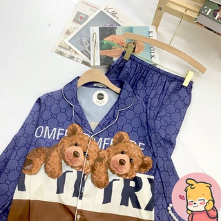Set pijama Gucci Gấu lụa cao cấp