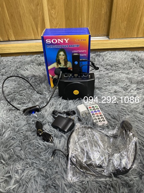 Máy Trợ Giảng Không Dây Sony Sn898 UHF mic usb cung cấp nguồn