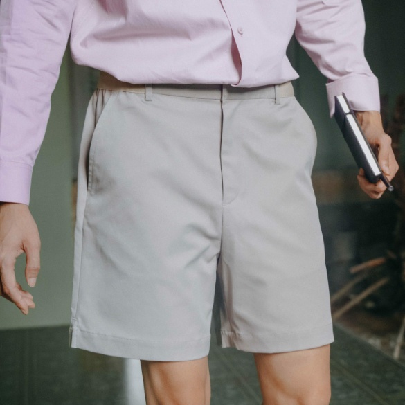 AMM Quần Short Kaki Nam Cạp Phối Chun