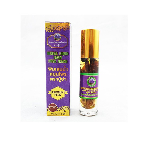 Dầu Lăn 19 Vị Thảo Dược Premium Plus Herbal Liquid Balm Brand Thái Lan 8g