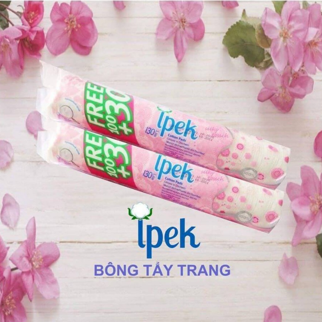 [Mã FMCGMALL - 8% đơn 250K] [HB GIFT] Bông Tẩy Trang I.p.e.k Klasik Cotton Pads 130 miếng