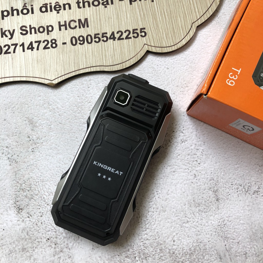 Điện Thoại Pin Trâu Kingreat T39 ( 4500 mAh ) Loa Khủng Đèn Pin Siêu Sáng Kiêm Sạc Dự Phòng SHIP GRAB