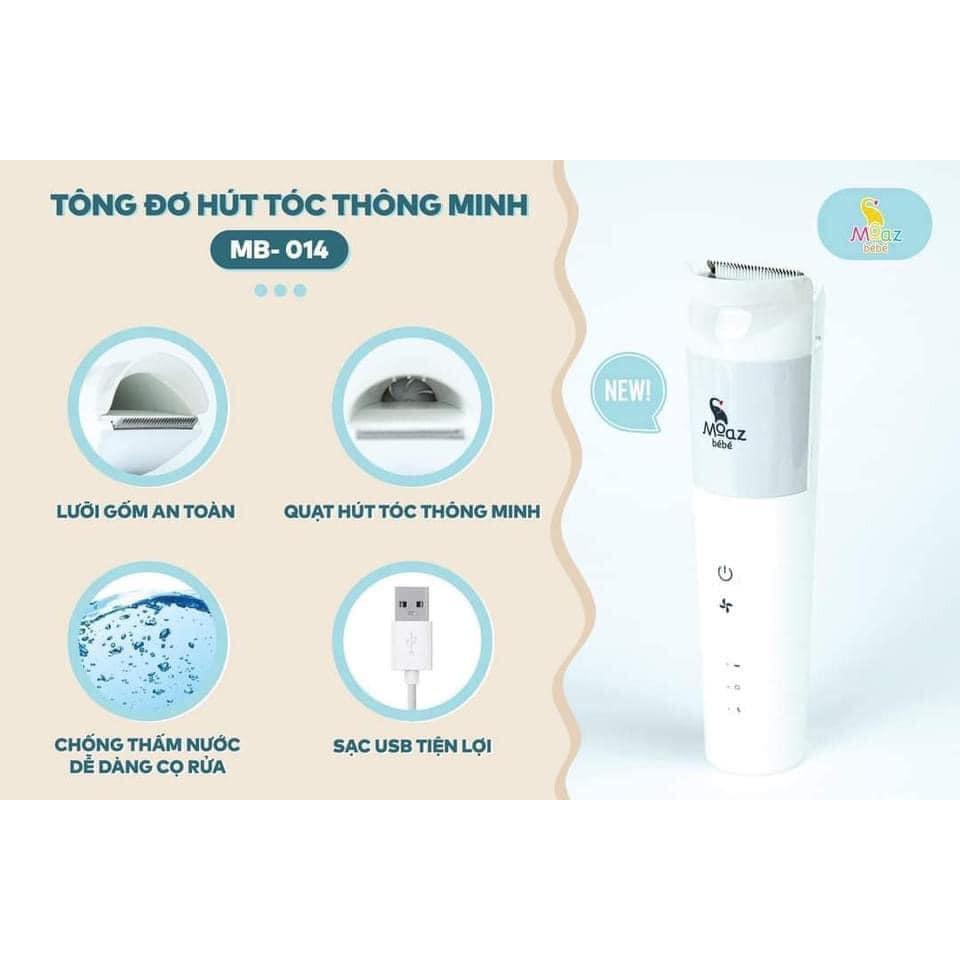 Tông đơ cắt và hút  tóc thông minh MOAZ BEBE MB014 - Bảo hành chính hãng | Tông đơ cắt tóc trẻ em