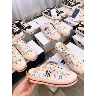 [AUTHENTIC]GIÀY MLB MULE MONOGRAM RAINBOW