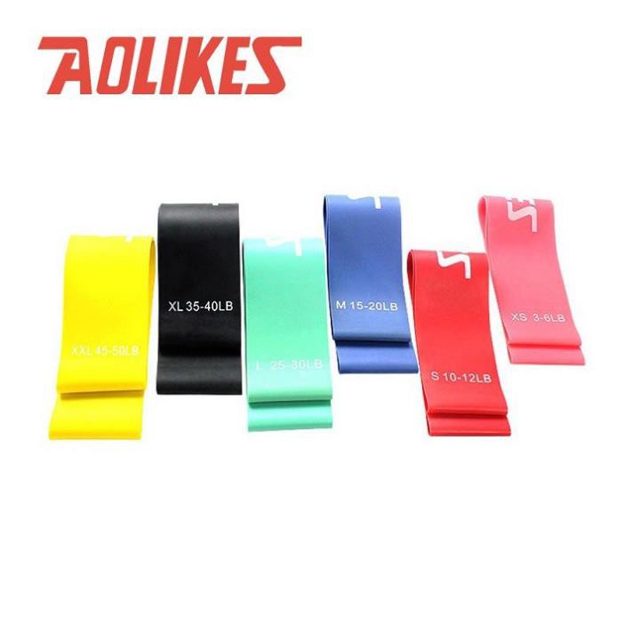 Bộ 6 Dây Cao Su Kháng Lực Mini Band Aolikes Tập Chân Mông Cao Cấp Aolikes AL-3601