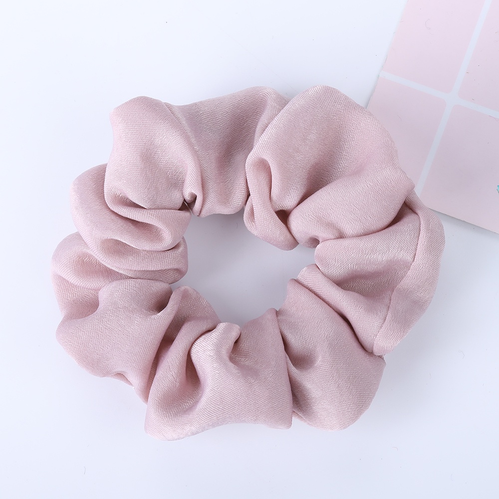 Dây buộc tóc Haimeikang bằng satin lớn màu sắc chân thực thiết kế đơn giản hợp thời trang cho nữ
