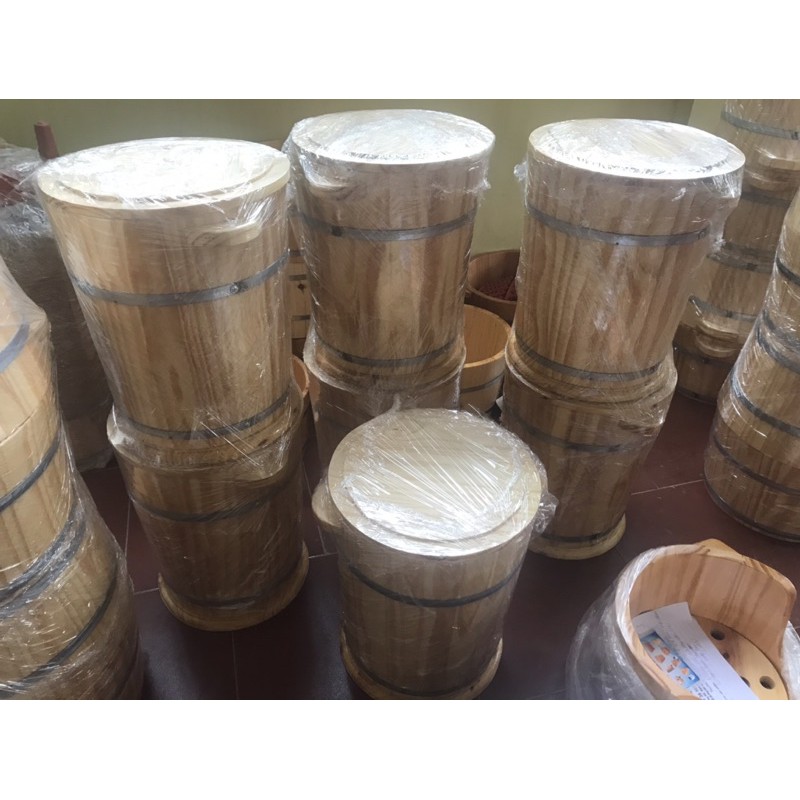 Thùng gỗ đựng gạo phong thủy 20ky | BigBuy360 - bigbuy360.vn