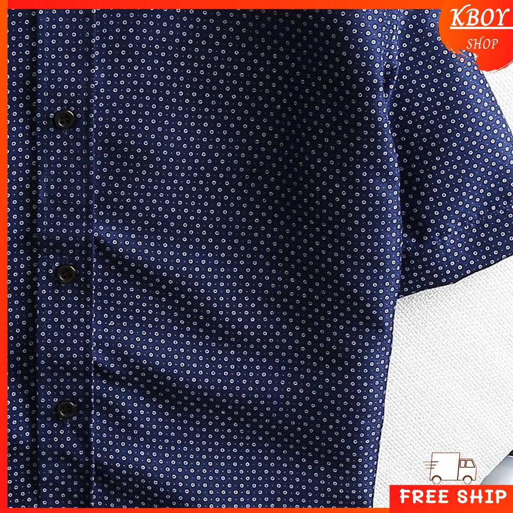 Áo Sơ Mi Nam Tay Ngắn Họa Tiết, Vải Cotton Lụa Mềm Mịn Không Nhăn Mát Mẻ Hợp Dáng Dễ Phối Đồ - T06 | BigBuy360 - bigbuy360.vn