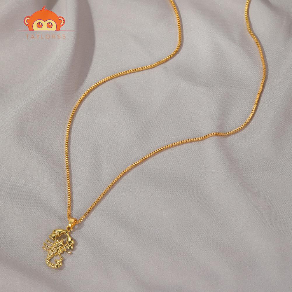 (Fast Shipping)Scorpion Pendant Necklace Women Scorpio Hip Hop Street Jewelry Long Chain