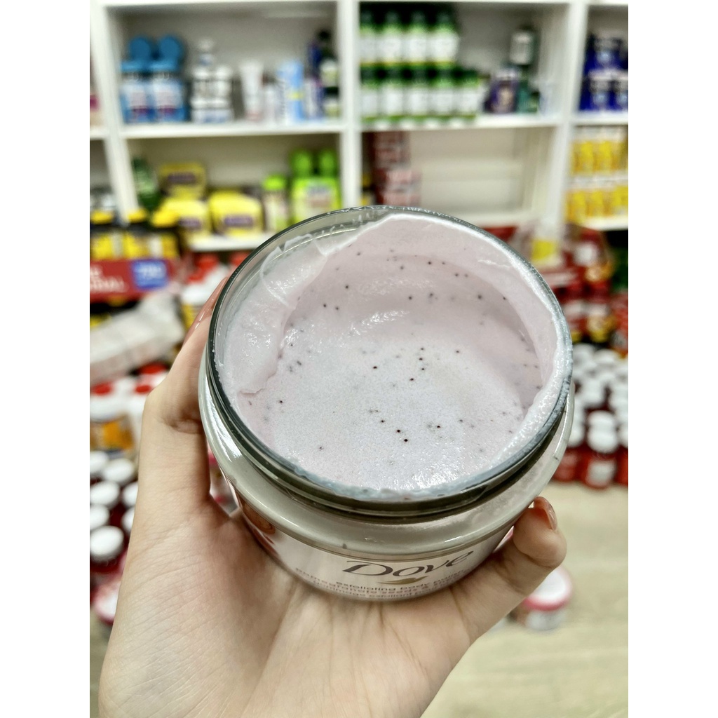 Tẩy Da Chết Toàn Thân DOVE Exfoliating Body Polish POMEGRANATE SEEEDS & SHEA BUTTER / MACADAMIA RICE MILK - Bản Mỹ