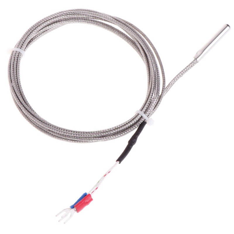 ✿ Dây Cảm Biến Nhiệt 2M 0-600 Loại K°C Đầu Dò Bằng Thép Không Gỉ 5*30mm