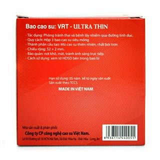 Bao cao su Vrt Dâu - Hộp 3 chiếc