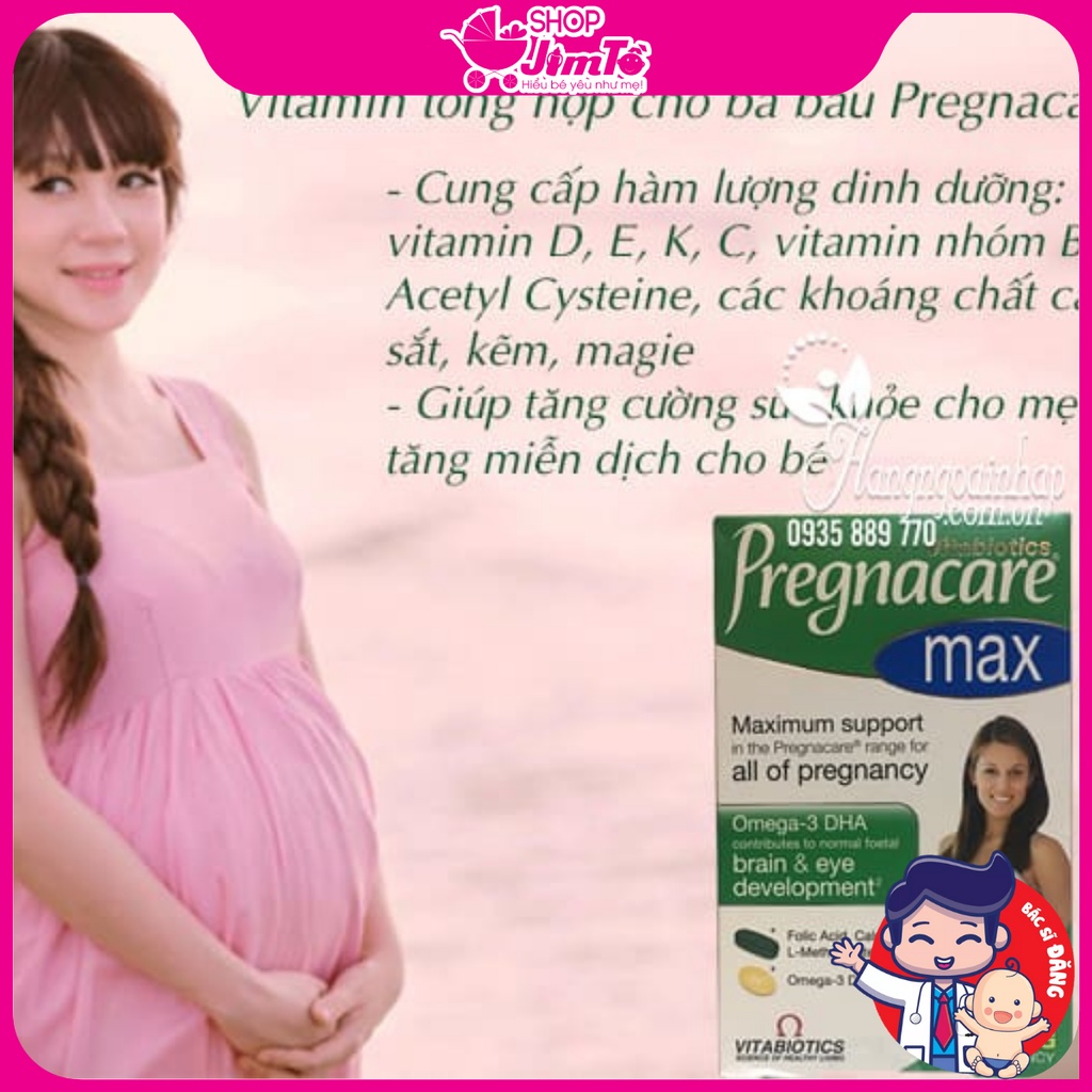 Viên Uống Vitamin Tổng Hợp Pregnacare Max Bổ Sung Dinh Dưỡng Cho Phụ Nữ Trước Và Sau Khi Mang Thai Lọ 84v