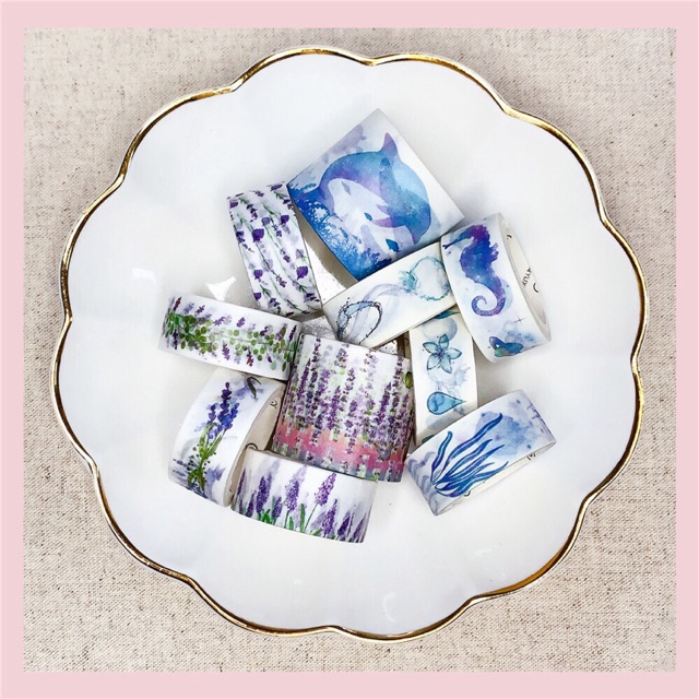 Set 5 cuộn Washi Tape 2 size