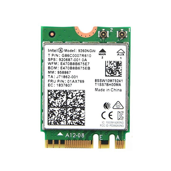Card wifi chuẩn AC MU-MIMO 1.73Gbps tích hợp bluetooth 5.0 Intel 9260NGW | WebRaoVat - webraovat.net.vn