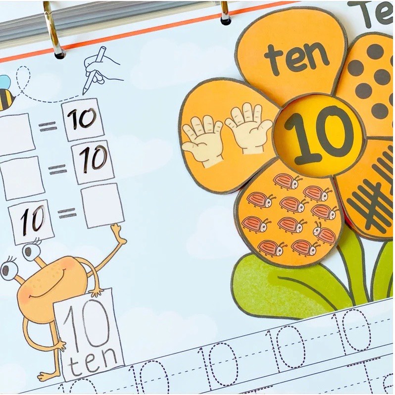 Bộ học liệu Montessori Toán cho bé - Math Busy Book