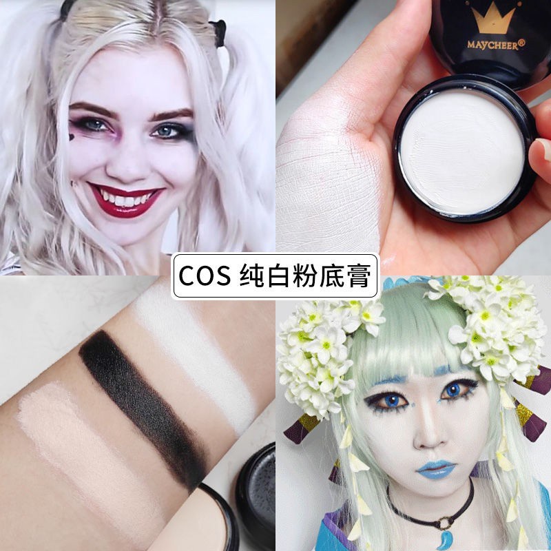 [Hàng mới về] Kem nền dạng lỏng màu trắng trơn che khuyết điểm trang điểm hóa trang Halloween