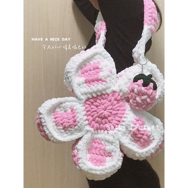 TÚI LEN BÔNG HOA MIX LOANG - BLOOM FLOWER BAG