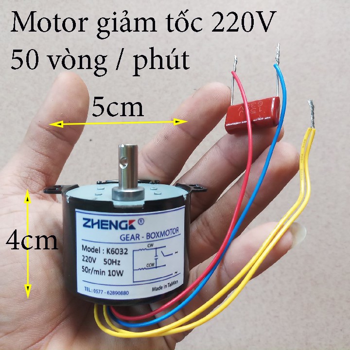 motor giảm tốc - motor giảm tốc 10w 50 rpm