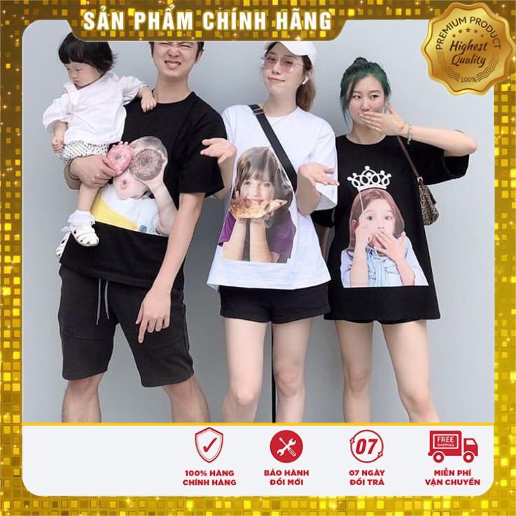 Áo thun ADLV Hàn Quốc nữ AUTHENTIC Baby Face Short Sleeve T-Shirt White Pizza Màu Trắng HÀNG CHÍNH HÃNG