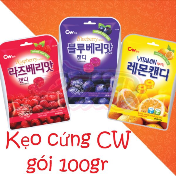 (3 vị) Kẹo cứng CW gói 100gr