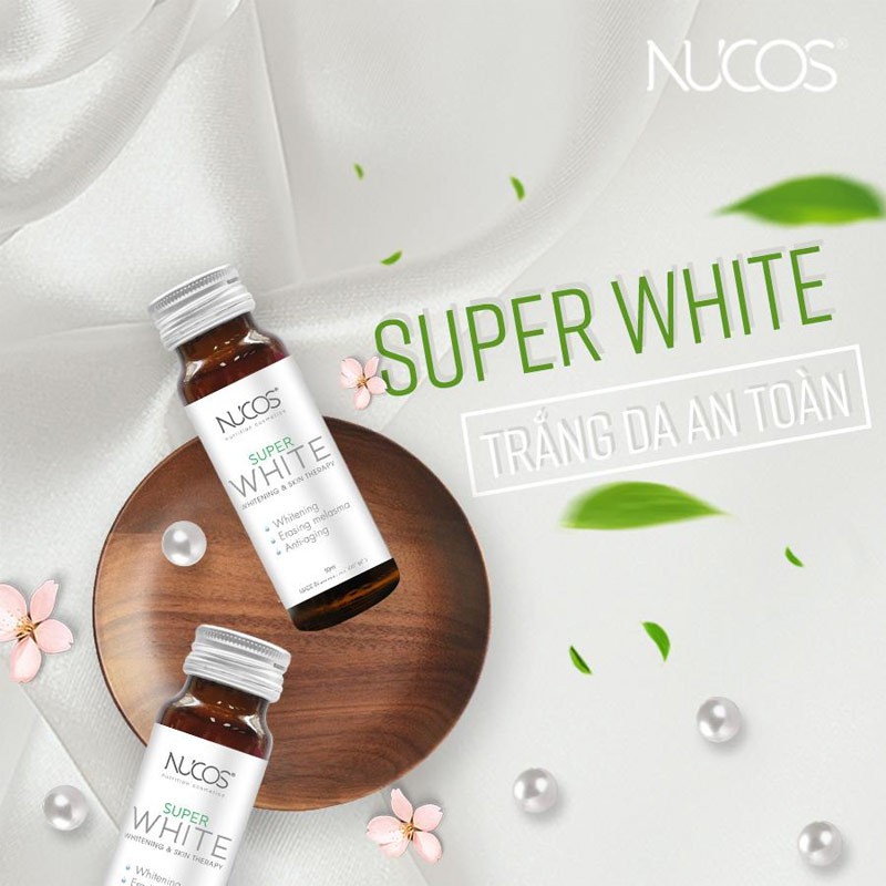 Nước Uống Collagen Nucos Super White Sáng Da Super White Whitening &amp; Shining Skin 50mlx10