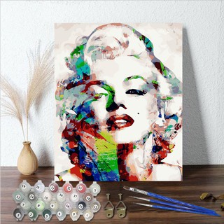 Tranh Sơn Dầu Số Hóa Cô Gái Hiện Đại Năng Động Cá Tính MiMi Art NH9011 Tranh Tự Tô Màu Theo Số Có Khung Full Phụ Kiện