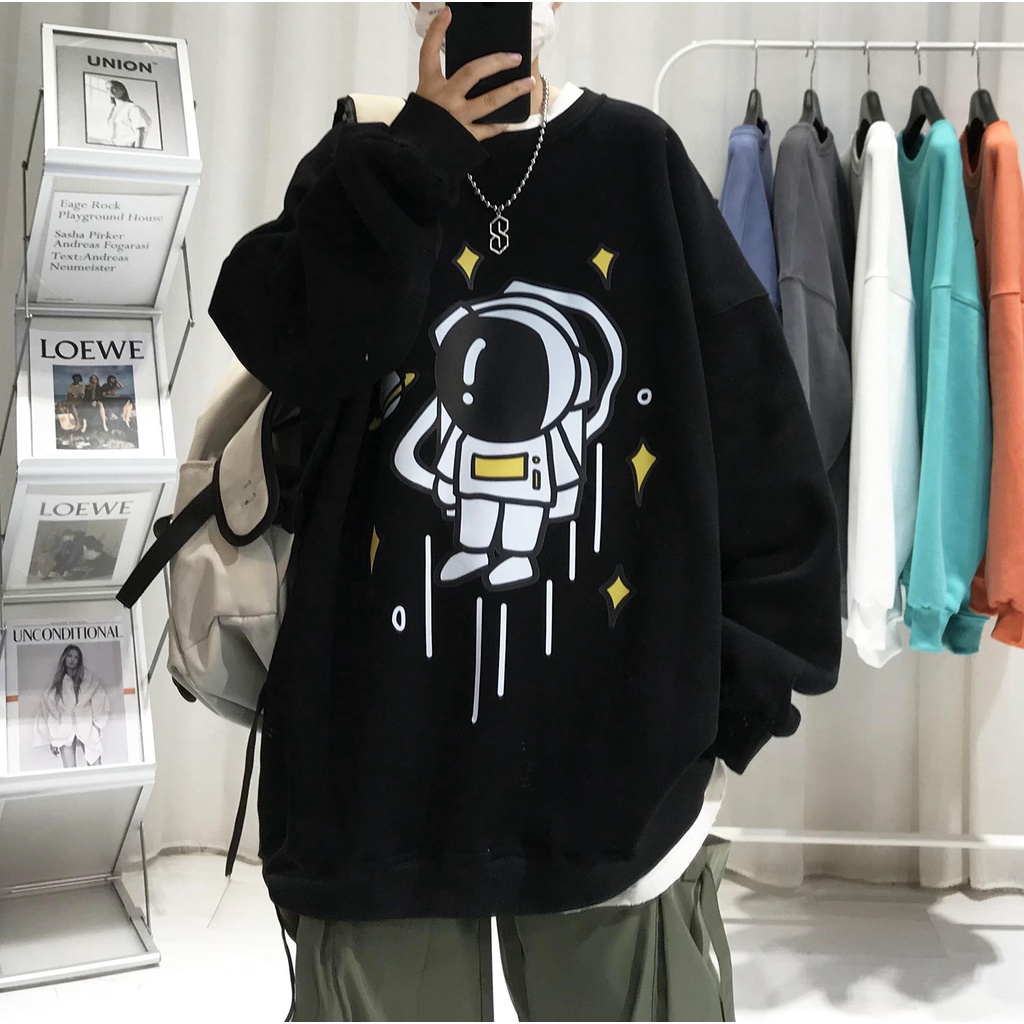 Áo sweater in hình phi hành gia NASA phong cách unisex