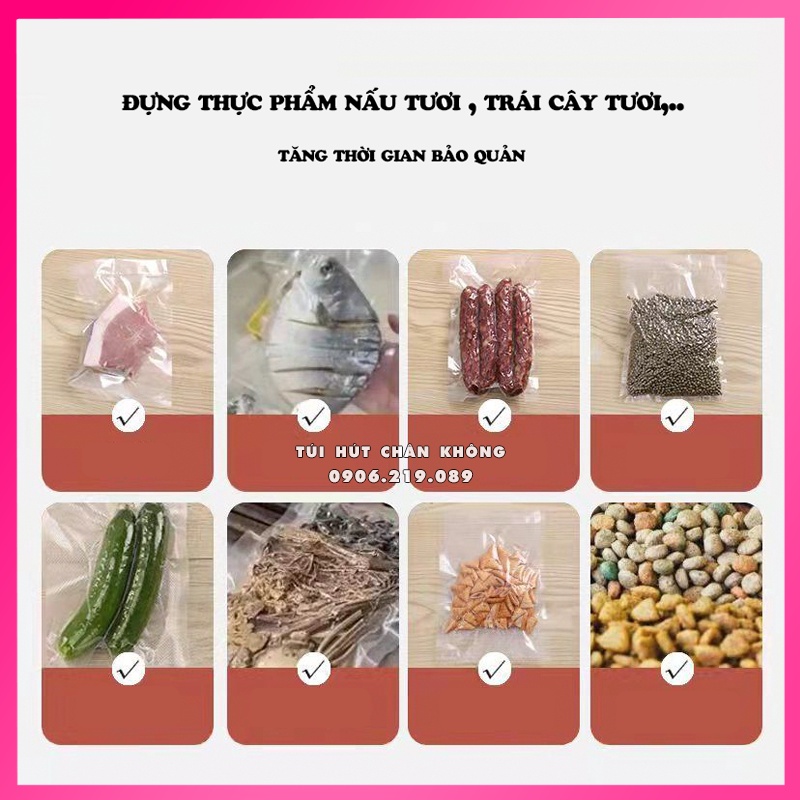 Máy Hút Chân Không Thực Phẩm Kèm Hàn Miệng Túi Vacuum Sealer Chính Hãng - Tặng 10 Túi