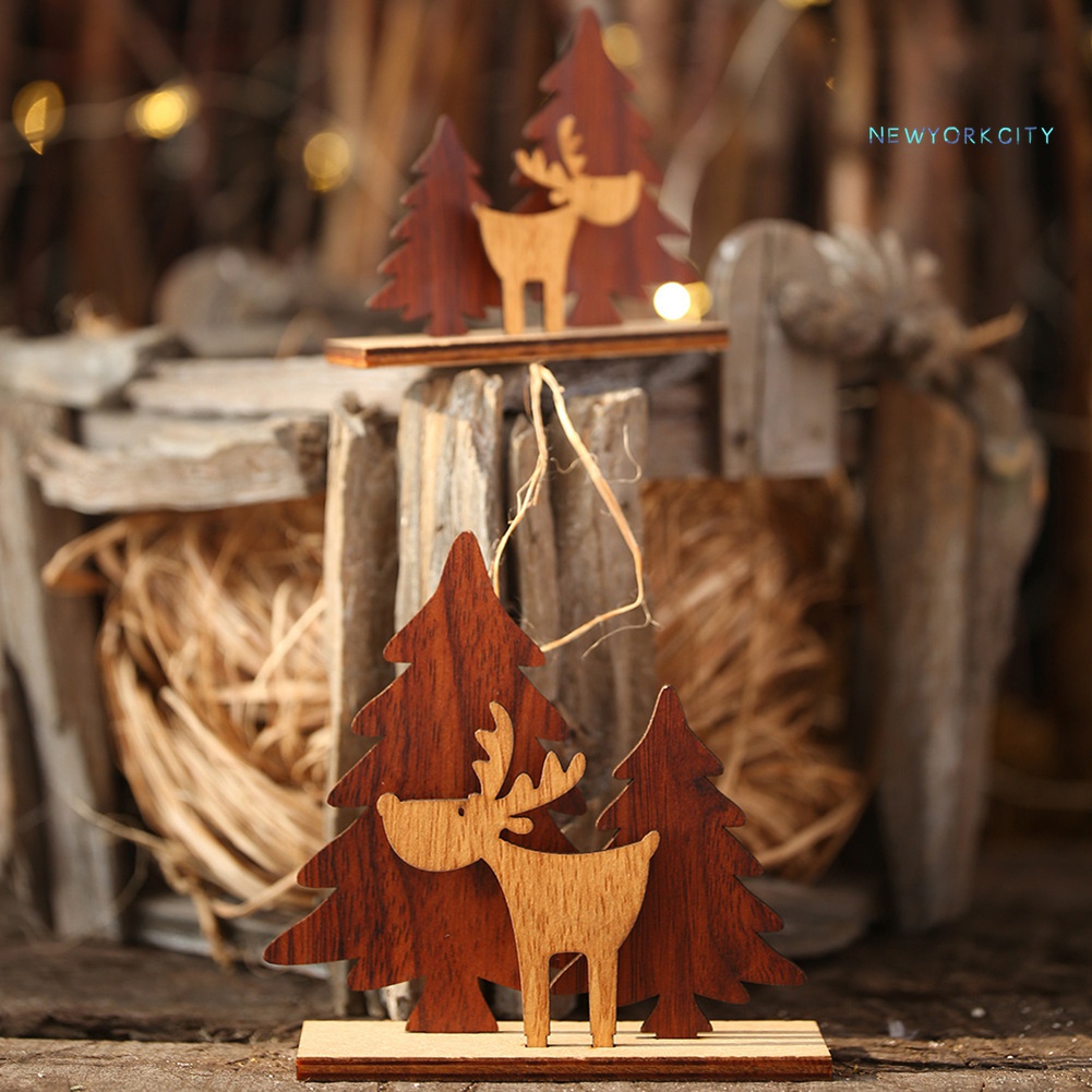 Phụ Kiện Treo Trang Trí Cây Thông Giáng Sinh Bằng Gỗ DIY