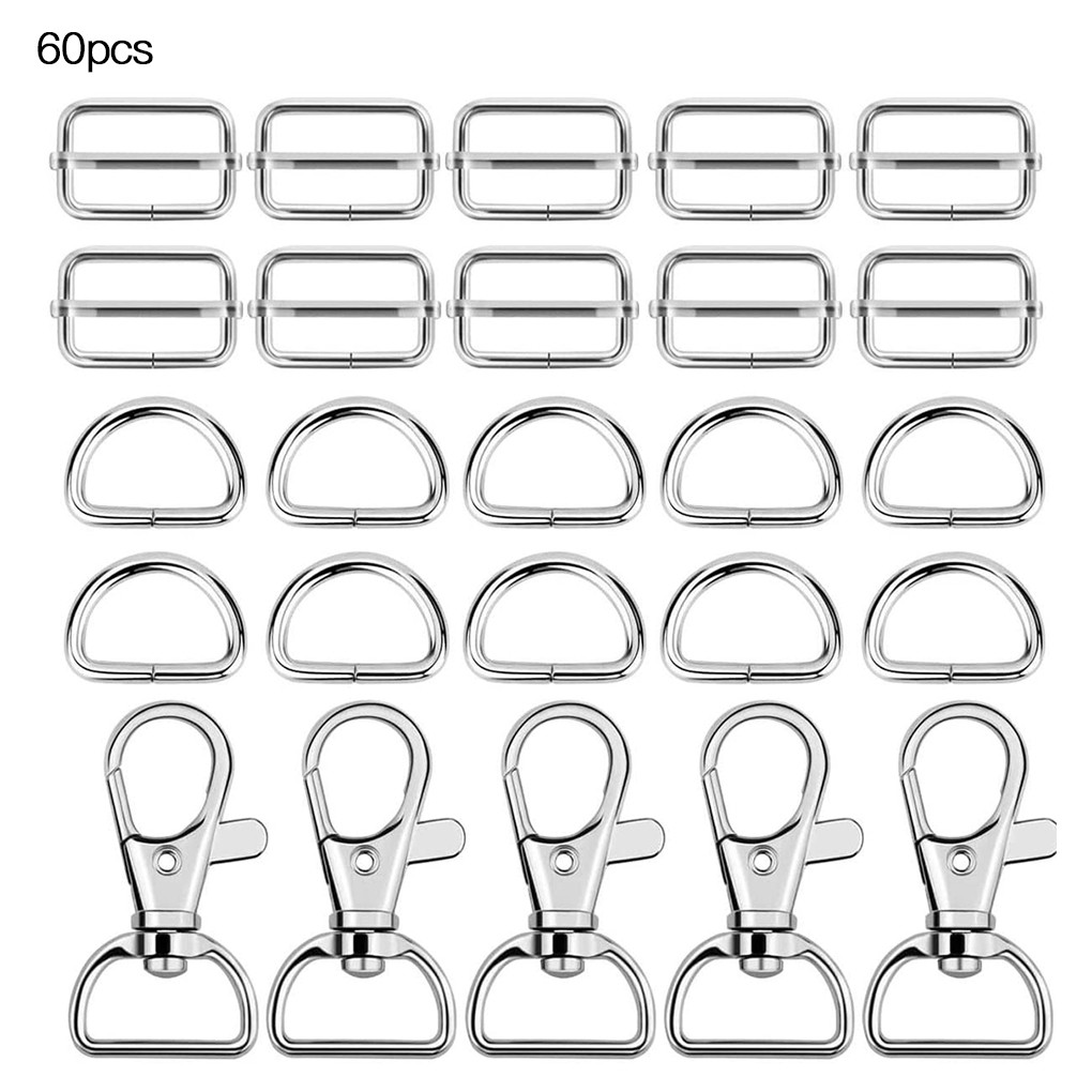 Bộ 60 Móc Kim Loại Hình Chữ D Dùng Để Cố Định Túi Xách