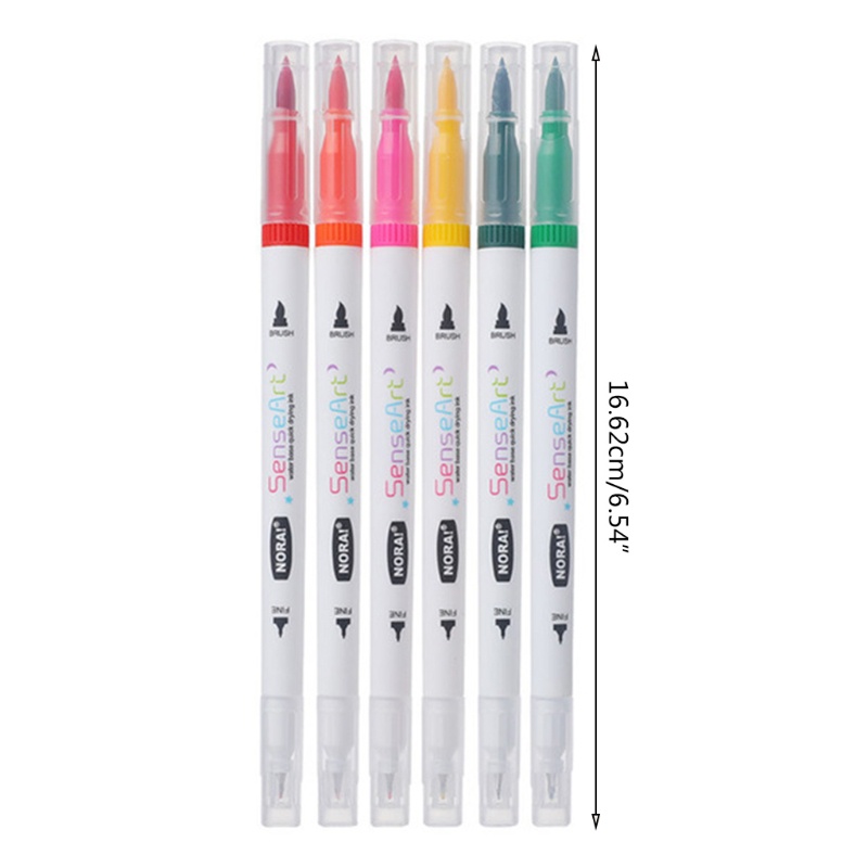 Seng Set 12 / 18 / 24 Cọ Vẽ Màu Nước Hai Đầu Tiện Dụng