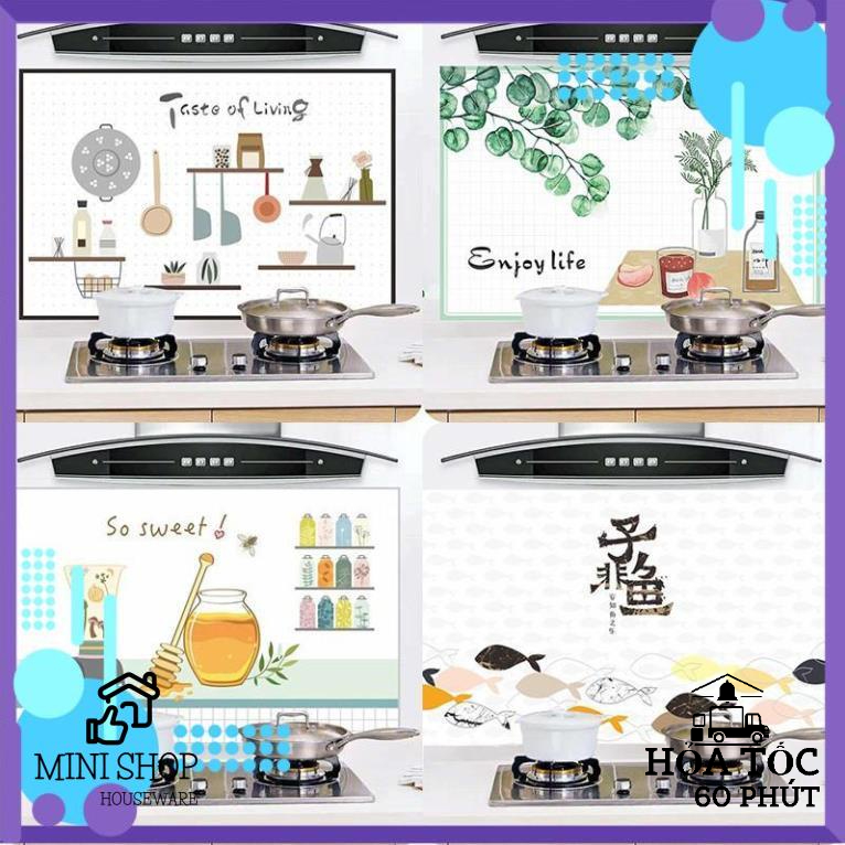 Giấy Dán Tường Nhà Bếp Cách Nhiệt, Chịu Nhiệt Cao Chống Dầu Mỡ, Bụi Bẩn, Decal Dán Bếp Họa Tiết 3d Đủ Loại