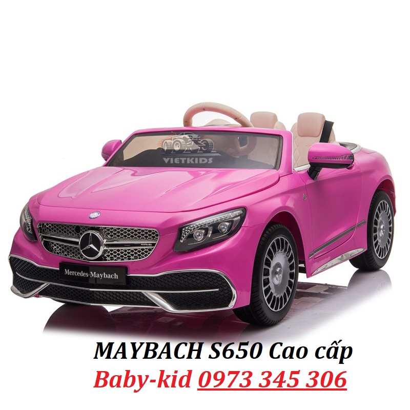 Ô tô điện trẻ em BABY-KID MERCEDES MAYBACH S650 ghế đôi sơn tĩnh điện 2 chỗ 4 động cơ