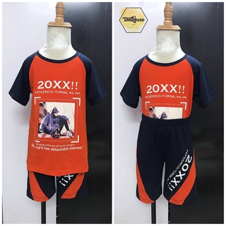 Bộ thun cotton bé trai size đại phong cách hiphop