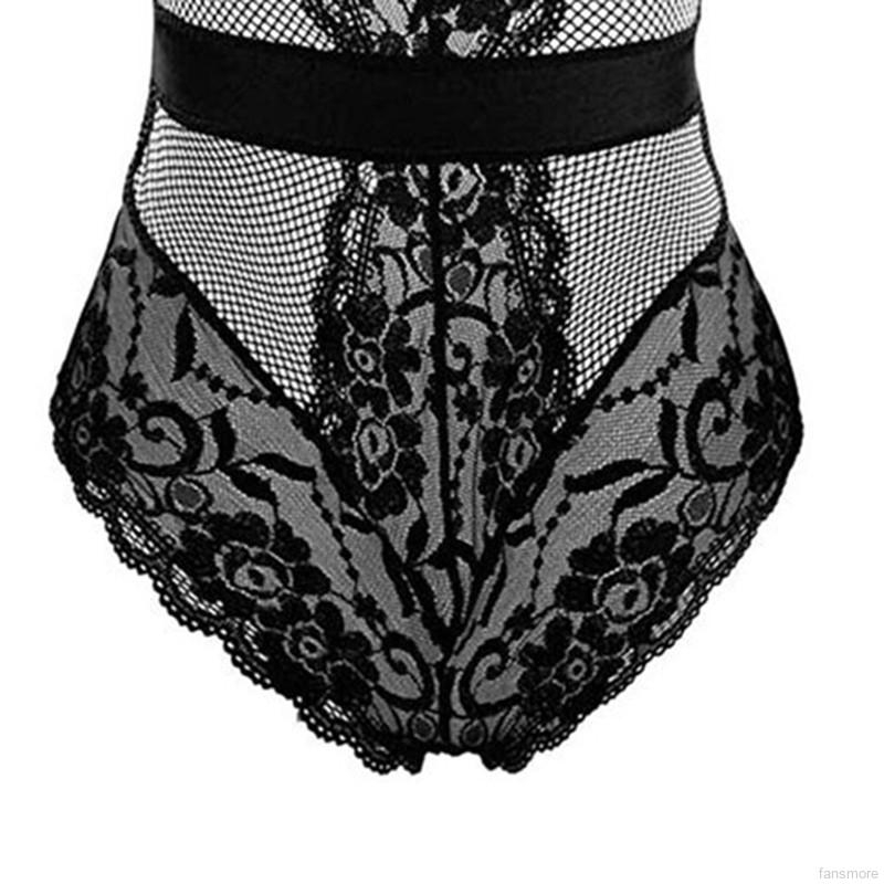Bodysuit phối ren trơn màu phong cách quyến rũ dành cho nữ | BigBuy360 - bigbuy360.vn