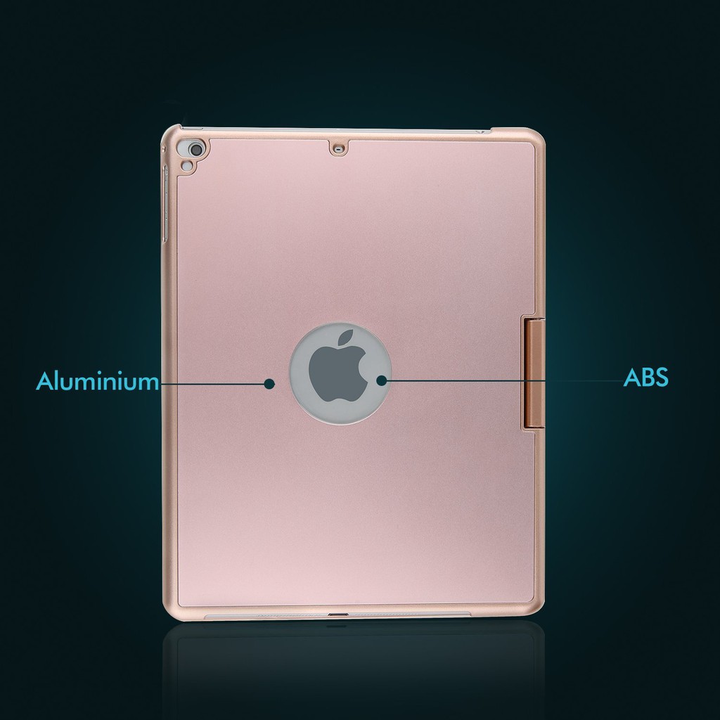 Bàn phím Bluetooth F180 cho iPad New 2017/ iPad Pro 9.7''/ iPad Air/ iPad Air 2- Bàn phím xoay 360 độ (Rose Gold)