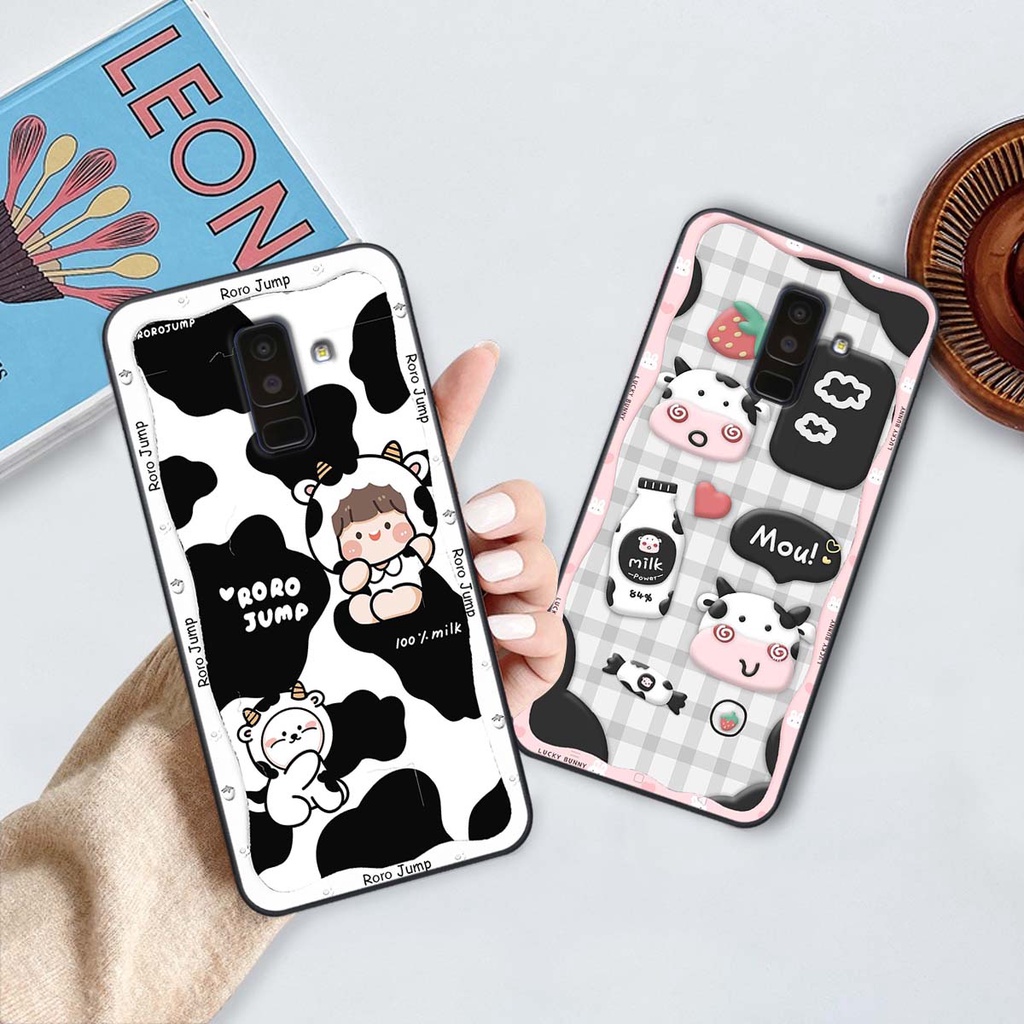 Ốp lưng Samsung J8 in hình gấu cute,bò sữa 3D cute dễ thương bảo vệ điện thoại.