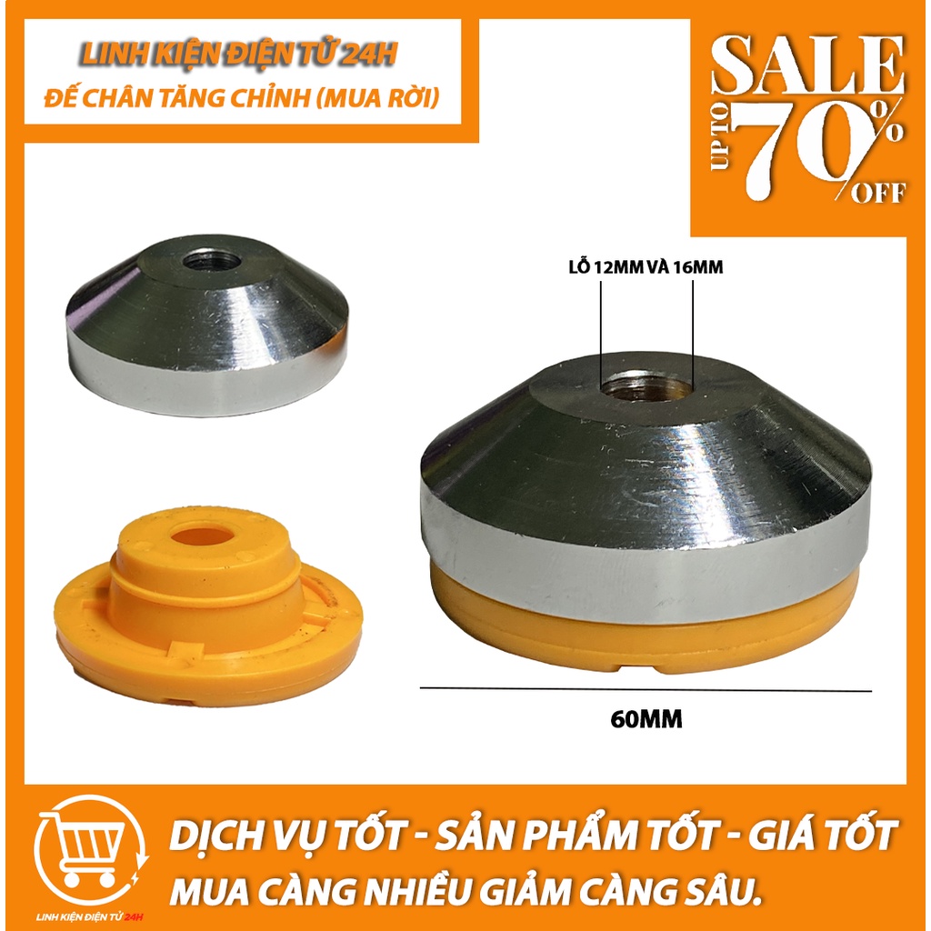 Bát Chân Đế 60mm Lỗ 12-16mm