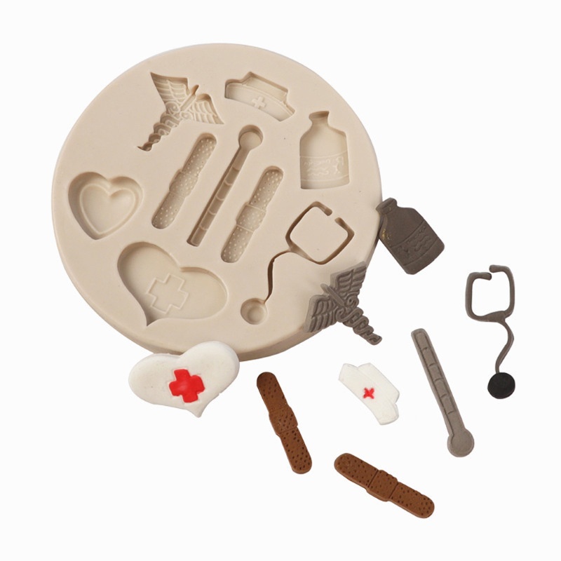 Khuôn Silicone Linh Hoạt Làm Kẹo Hình Y Tá
