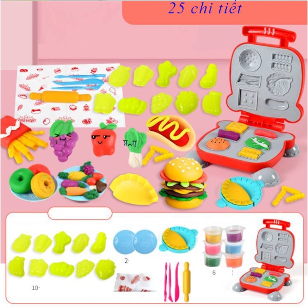 COMBO BỘ ĐỒ CHƠI LÀM MÌ, NƯỚNG BÁNH, LÀM KEM 45 MÓN BỘ NẤU ĂN NHẬP VAI NHỰA ABS