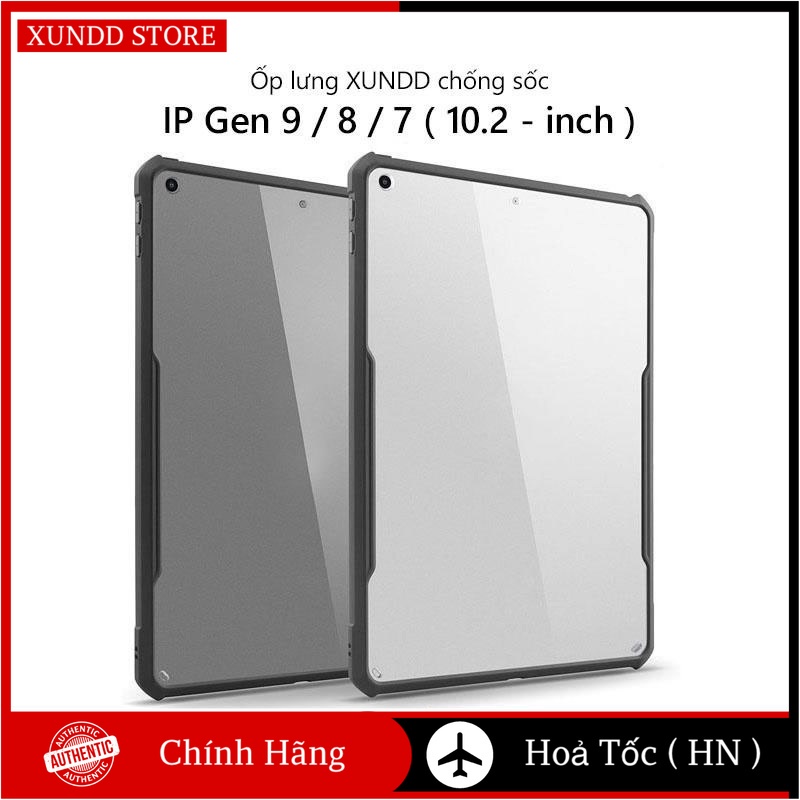 Ốp lưng XUNDD iPad Gen 9 / 8 / 7 ( 10.2-inch, 2021/2020/2019 ) Mặt lưng trong, Viền TPU, Chống sốc